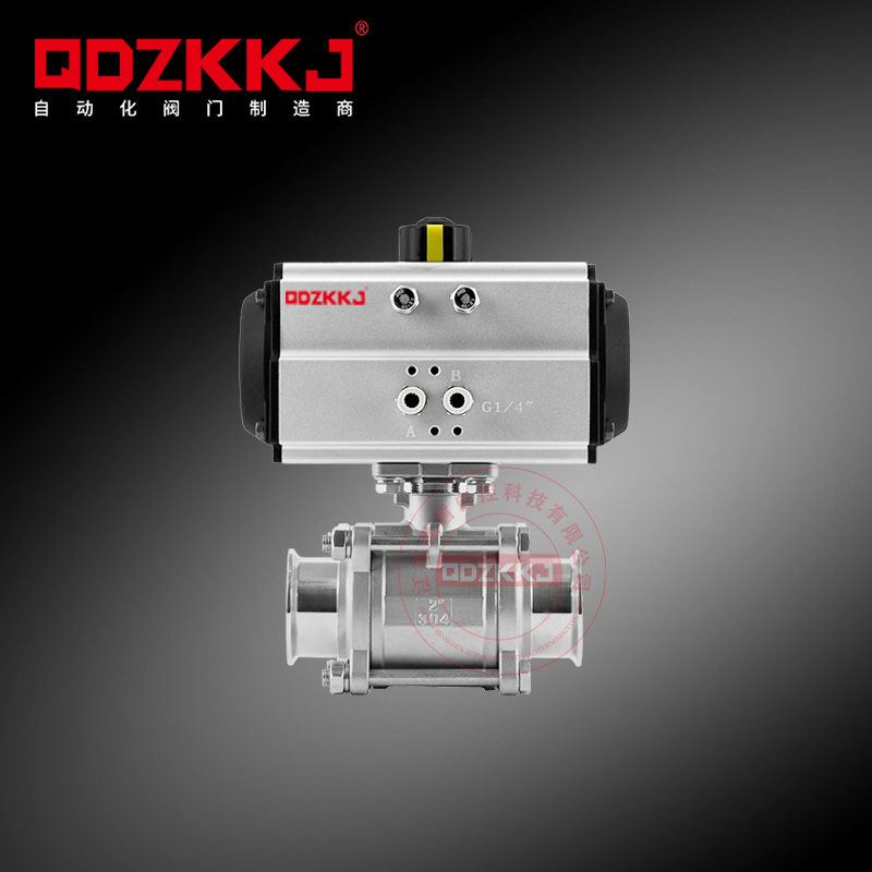 氣動(dòng)三片式衛(wèi)生級(jí)球閥 QD-Q681F-16P