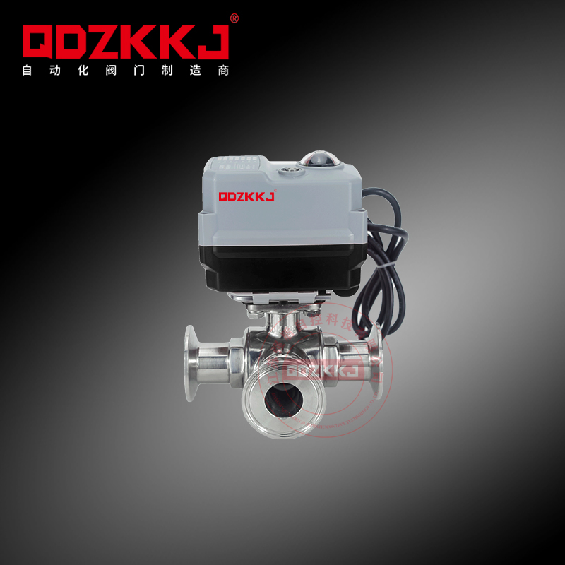 電動(dòng)衛(wèi)生級(jí)三通球閥 QDZK-Q984/5F-16P